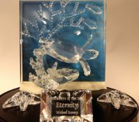 Swarovski Crystal glass Wonders of the Sea. Eternity with CD and plaque, 3 starfish.