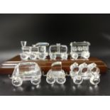 Swarovski Crystal glass Loco/Engine, Tender, Wagon carriage,