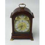 Garrard of London, reproduction mahogany case bracket clock of Georgian design, with key, height