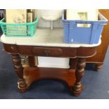 A Victorian marble top washstand