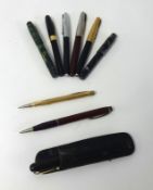 Small collection of various fountain and other pens (9)