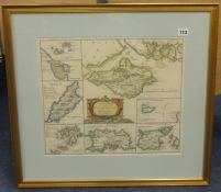 A map by Robert Morden 'The Smaller Islands in the British Ocean' 37cm x 42cm