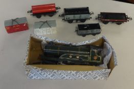 Hornby O Gauge tinplate and clock work railway including GWR loco etc