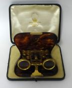 A good quality pair Opera Glasses, Albert Baker, cased, and another pair (2)