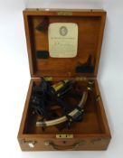 A 1940's Hazzinth sextant, boxed.