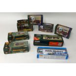 A large collection of Eddie Stobart including Ford cargo box van 59601, Volvo tractor CC12405, AEC