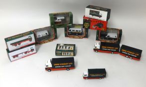 A large collection of Eddie Stobart including Mercedes van 58401,transit van 58112, Ford Escort