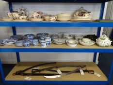 A collection of modern Spode blue and white dinner wares also Port Merion wares and Danish blue