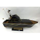 A scale model of JPS princess yacht, 1/12th scale, circa 1982-83, length 37inches.