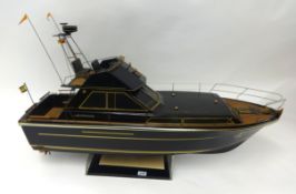 A scale model of JPS princess yacht, 1/12th scale, circa 1982-83, length 37inches.