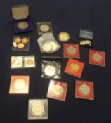 Collection of various coins including proof sets etc