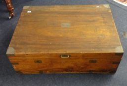 A camphorwood Campaign chest with brass mounts.
