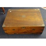 A camphorwood Campaign chest with brass mounts.