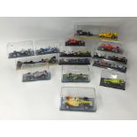 Collection of racing cars including Burago (14)