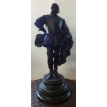 A spelter figure of Sir Walter Raleigh, 50cm