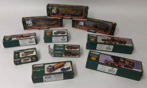 A large collection of Eddie Stobart including Land Rover LR07402, Curtainside trailer 59502, Leyland