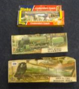 Various Airfix OO scale model kits including Biggin Hill loco, Dinky model, Ply Mobil figures, ZX