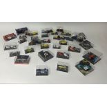 Collection of racing cars boxed including Onyx, Benetton Ford, Williams Renault, Corgi Limited