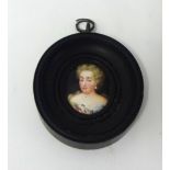 A 19th century porcelain portrait miniature.