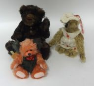 Three teddy bears including Deans. (3)