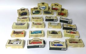 A collection of diecast model cars.