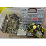 A large mixed collection of Meccano wheels, bolts, fixings, gears etc