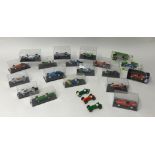 A collection of old racing model cars including Mobil Mercedes-Benz W154, Mobil Benetton F1,(22)