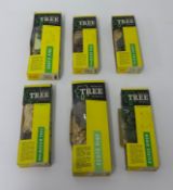 Various boxes model train accessories (tree's).