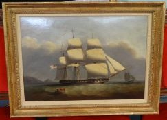 Attributed Nicholas Mathew Condy (born in Plymouth 1816-1851) a fine Marine Painting, Sailing