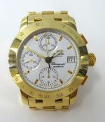 Appella, an impressive Gents 18ct gold chronograph automatic wrist watch, with original box and