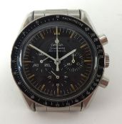 Omega, a Gents Speedmaster Professional stainless steel watch, 'First Watch on the Moon'.