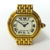 Cartier, a Ladies 18ct gold wrist watch.