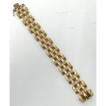 A 9ct bracelet, heavy gold open links, approx 83.10g, 18.50 x 1.50cm.