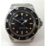 Rolex, a rare Gents stainless steel, 1960's Submariner, Divers wrist watch, Model