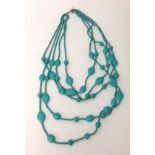 An impressive turquoise necklace, 'Sleeping Beauty'.