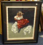 Robert Lenkiewicz (1941-2002) print 'Esther - Painter with Woman', signed, edition number 59/195.