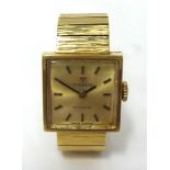 Tissot, a Ladies 9ct gold wrist watch, with 9ct gold bracelet, (total weight 27.30g).