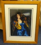 Robert Lenkiewicz (1941-2002) 'Karen Seated' signed limited edition print, number 358/475. with