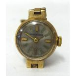 Jaeger Le Coutre, a ladies 9ct gold wrist watch.