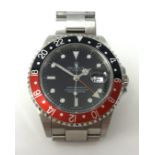 Rolex, a Gents GMT Master II stainless steel wrist watch, with original box , also a