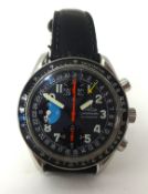 Omega, a Gents Speedmaster Automatic Triple Calendar chronograph wrist watch.