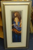 Robert Lenkiewicz (1941-2002) 'Karen in Blue' signed limited edition print, number 42/475. with
