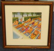 A group of eight Beryl Cook small open prints (8)