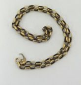 A 9ct gold link necklace, approx 13.90g.