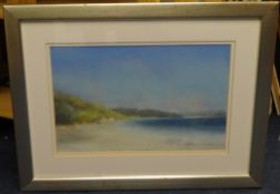 Wendy McBride (British 20th century) 'St. Martin's Summer' pastel, signed and dated 2001, glazed and