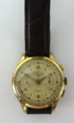Coresa, a rolled gold chronograph wrist watch