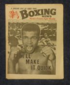 Collection of approx 700 copies of Boxing News from 1954 to 1961 including several on Muhammed Ali.