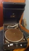 HMV table top gramophone.