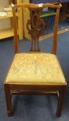 A Georgian single country side chair with pierce splat back.