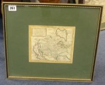 Herman Moll, an 18th century Map 'The Isle of California, New Mexico Louisiana' the River